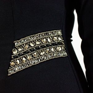 Zara Dresses - Zara - Black Long Sleeve Bedazzled Waist Dress Zara Dresses - Zara - Black Long Sleeve Bedazzled Waist Dress